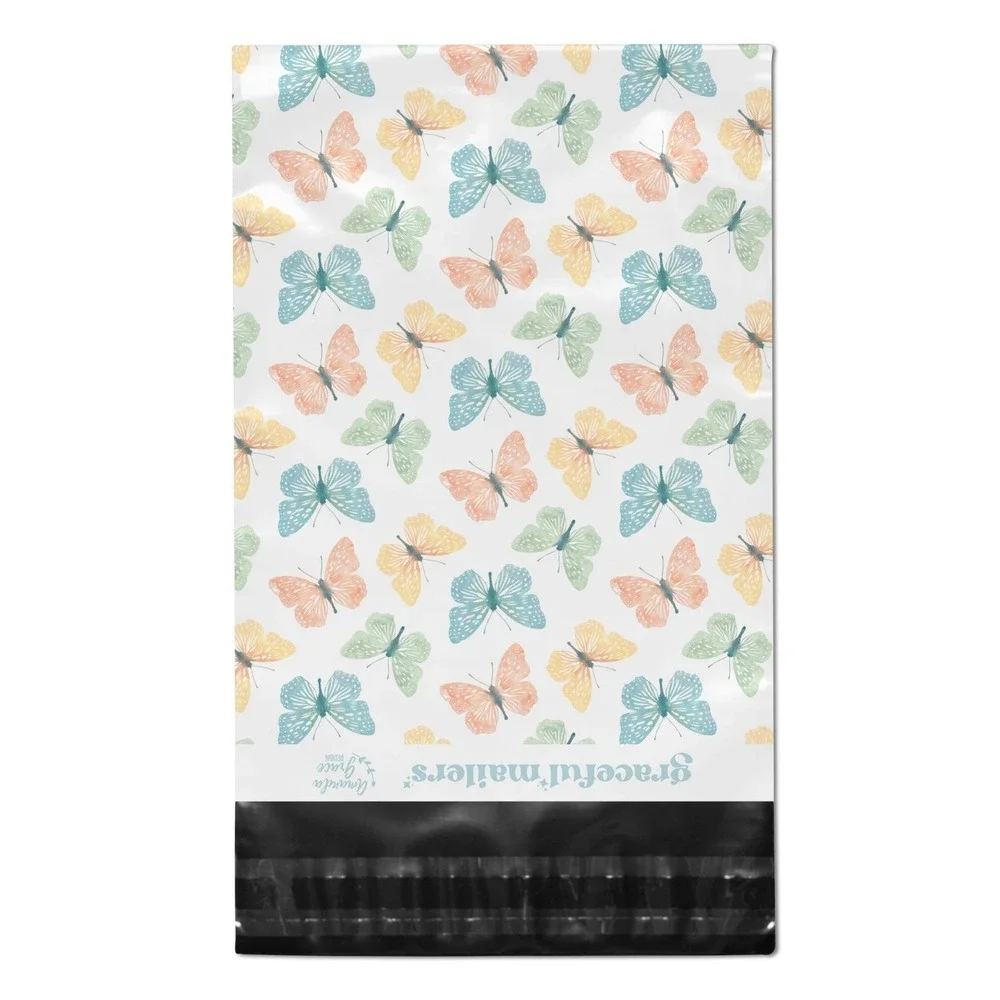 Butterfly Poly Mailers 10x13 Inch‎ 100 Pack Shipping Supplies Watercolor Mailer